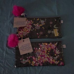 2 item brand new pencil pouch & girl make up bag